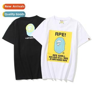 sleeved shirt head type loose short cott target ape Tide