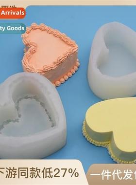 Three-dimensial love heart-shaped framed cake body aromarapy