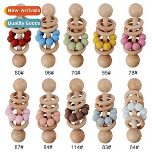 Baby beechwood rattles beechwood ring h grasp rattles baby t