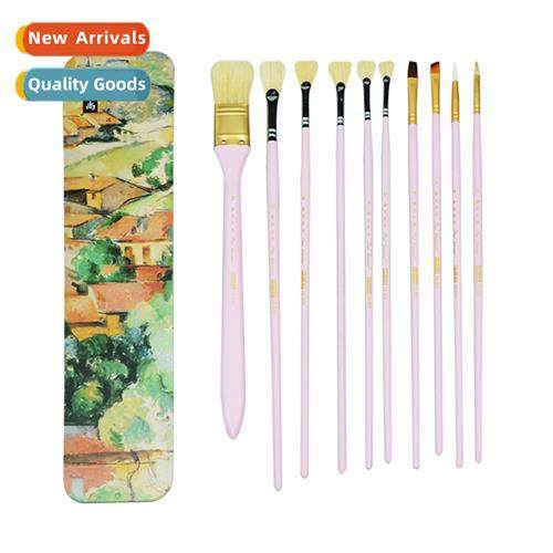 10pcs art art exams multi-head pig bristle watercolor brushe
