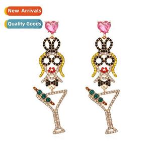 characters alloy earrings New fashi carto retro dia creative