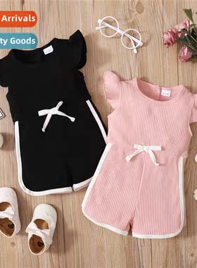 Girls Spring  Autumn 2021 new n middle  young children solid