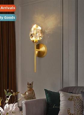 Copper -modern living room background wall crystal light lux