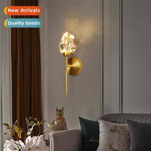 Copper -modern living room background wall crystal light lux