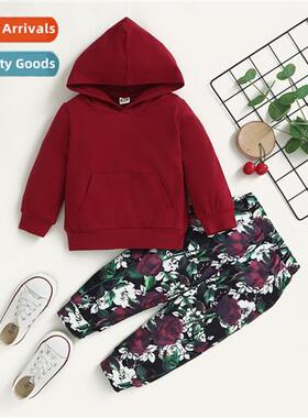 Girls spring  autumn  2021 new n solid color lg-sleeved hood