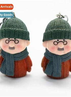 Couple keychain creative couple doll old man old lady keycha