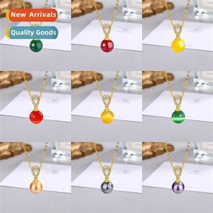 red beads yellow agate green pearl whe imati shell 12MM