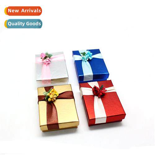 Flower Jewelry Box Fine Ring Earring Necklace Cardboard Jewe