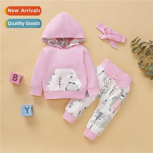 print 2020 sleeved fall new top Girls rabb spring