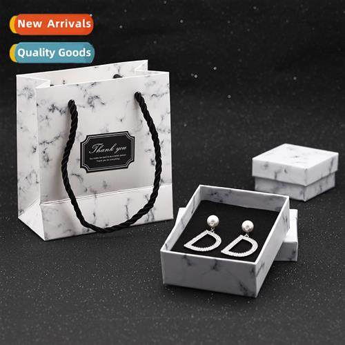 Exquise marbled jewelry box ring earrings bracelet necklace