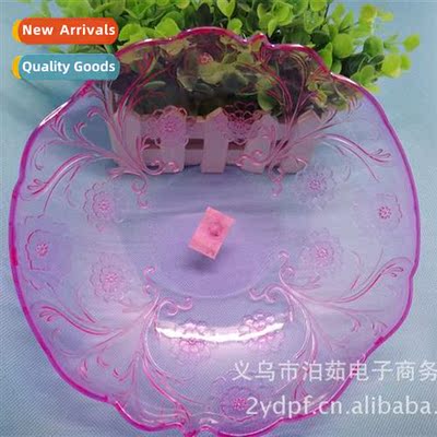 Carved Round Fru Plate 123 Plastic Cy Tray Daily necessies