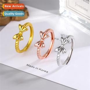 ring wedding girlfriend twist birt for bow gold Glossy three