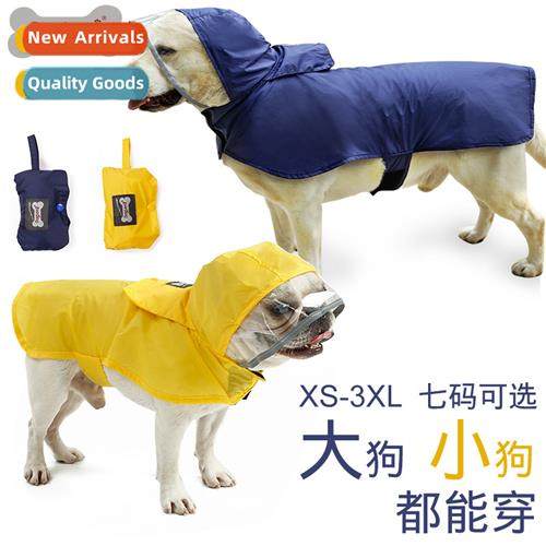 Hooded Pet Raincoat Waterpro Lightweight Reflective Dog Rain