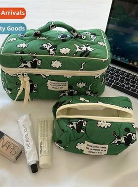 Korea ins cute carto makeup bag large capacy girl heart port