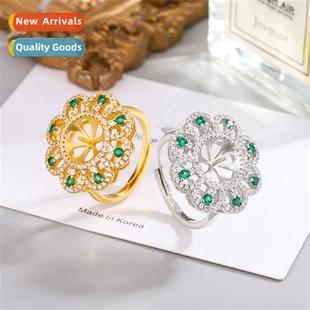 Mens Womens Ring Jewelry Bracket Zircia Empty Finge Setting