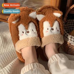 Female winter casual home warm st bottom mo shoes girl heart