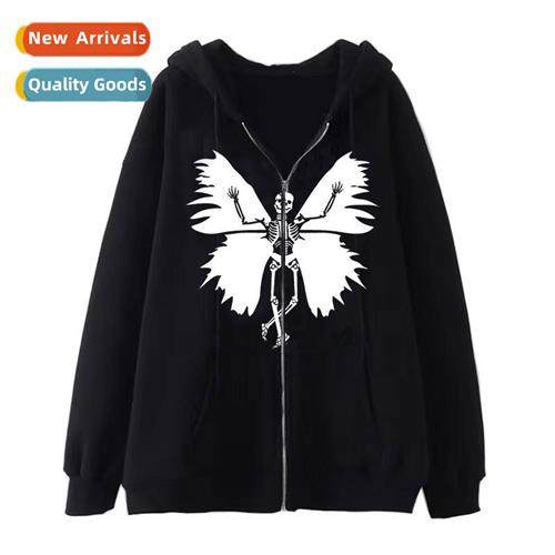 Dark Style Mens Sweatshirt Womens Hoodie Goth Couple Butterf