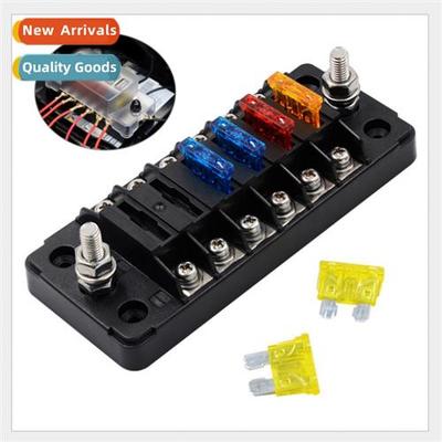 New Car Lg 6-way  Posive  Negative Fuse Box wh 12 Fuse Block