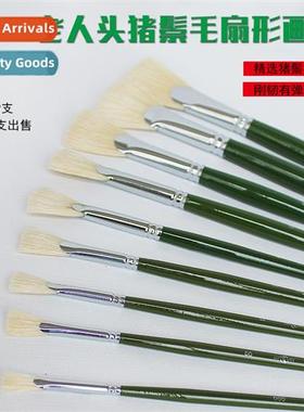 Old Mans Head Y003 Lg Stick Hog Bristle Scalloped Oil Paintb