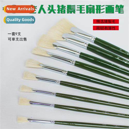 Old Mans Head Y003 Lg Stick Hog Bristle Scalloped Oil Paintb