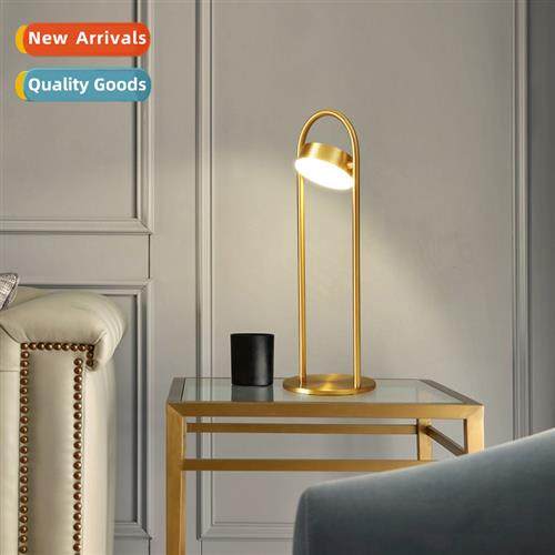 Copper light luxury bedside table lamp simple modern bedroom