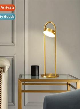 Copper light luxury bedside table lamp simple modern bedroom
