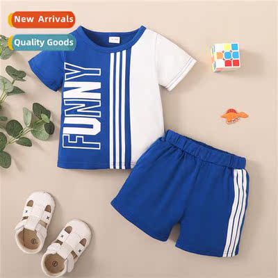 Boys childrens spring  autumn  2022 new n letters printed sh