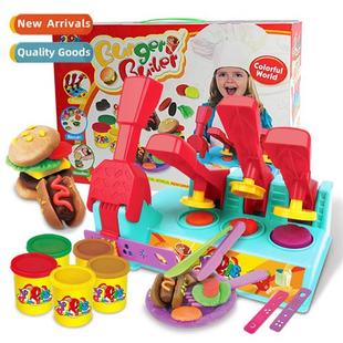 set mold combinati colorful playdough Large clay burger