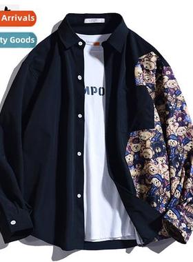 Bear series  fall natial tide br carto splicing loose pocket