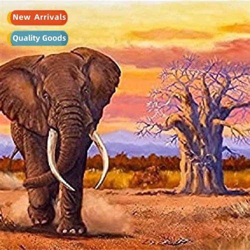 Cross Stch New DIY Elephant Full Stch Simple Hmade Thread Cr