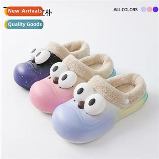 Fashi cott drag hole shoes female 2023 fall and winter new b