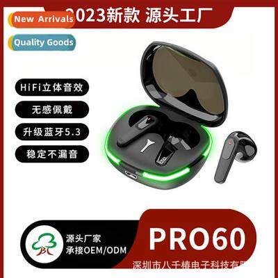 New pro 60 wireless bluetooth headset colorful breathing lig