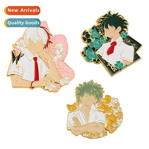 Binary anime peripheral my hero academy metal brooch booming
