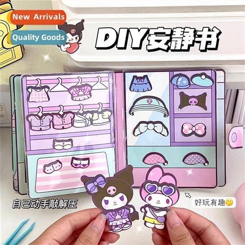 red book quiet book carto toy book girls hmade dress up book