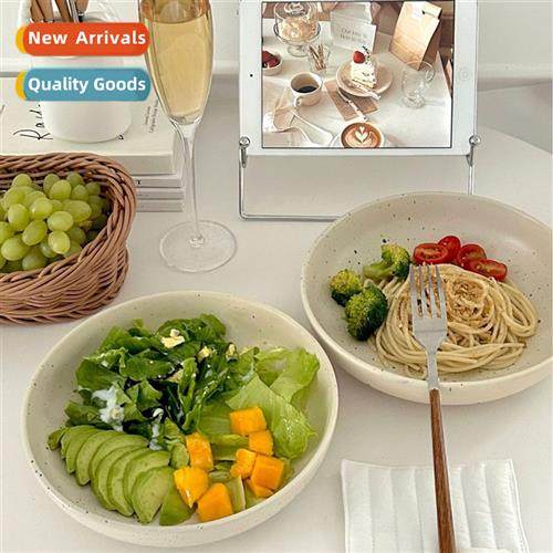 Scinavian style ceramic ink splash bowl ink spot plate large