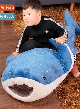 Simulati large shark plush toy ocean whale doll ragdoll pill