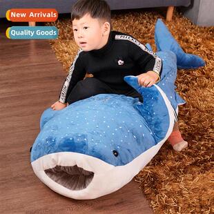 Simulati large shark plush toy ocean whale doll ragdoll pill