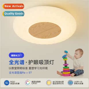 Bedroom lamps Scinavian cream wind log ceiling light modern