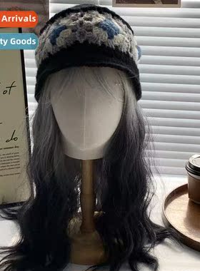 Hyunya style Japanese retro hollow flowers hand-knted pot ha