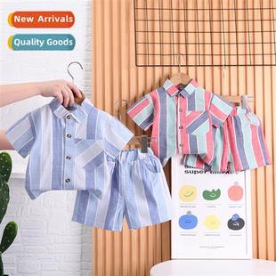 Childrens su small childrens clothing 2023 new niche striped
