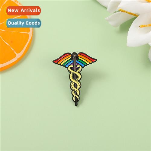 New Rainbow Scepter Series Brooch Snake Rainbow Wings Backpa