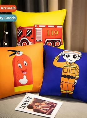 Carto firefighter fire extinguisher ing pillow plush toys ho