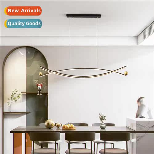 Scinavian restaurant chelier minimalist light luxury copper