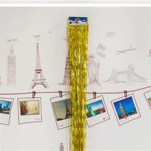 silk rain Tie tassel Wedding Laser curtain ballo