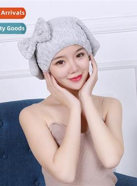 A2808 dry  cap shower cap charcoal fiber bamboo charcoal len