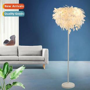 Floor lamp modern bedroom bedside leaf lamp ins style Scinav