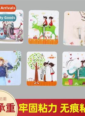 Transparent n-marking hooks household kchen no-punch powerfu