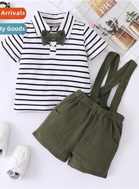 Boys spring  autumn  2022 new n small gentleman striped prin