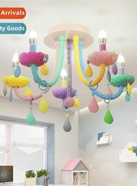Childrens room light girls macar ceiling light simple bedroo