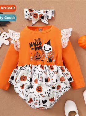 ins baby spring  fall  2021 new n baby girl cute Halloween p